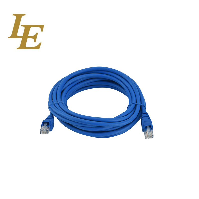 LE soft cable CAT5E CAT6 solid bare copper network patch cord PVC blue jacket for server