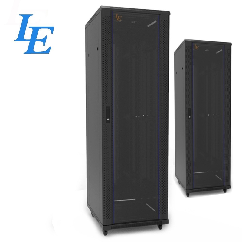 SPCC 22U Lockable Network Floor Standing Cabinet Cold Rolled Steel Material
