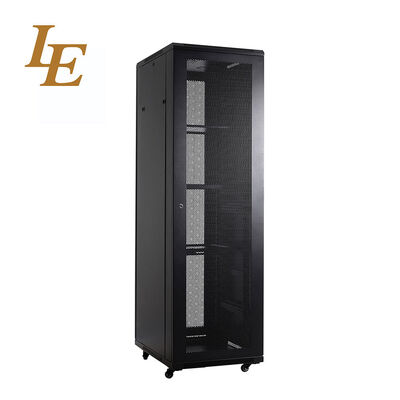 LE 42U 19 Inch Server Rack Cabinet Network Data Center Rack SPCC Cold Rolled Steel Tempered Glass Door IEC297-2 IP20