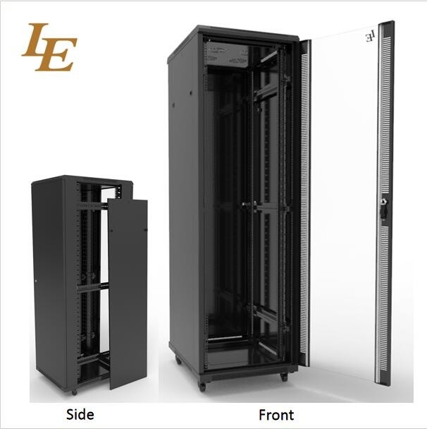 Classic 12U Server Rack Cabinet with Glass Door for Communication Equipment Storage