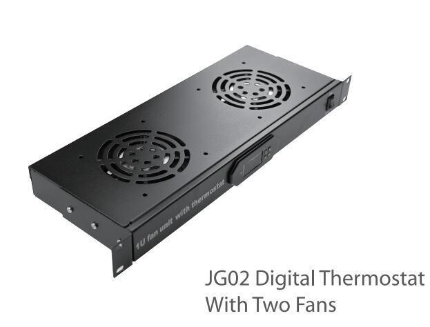 Industrial Manufacturer 19 Inch 1U Digital Thermostat Fan Unit Rack Mount Fan Unit with Switch for Server Rack Temperature Control