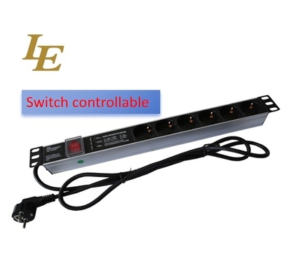 Vervaardiging 8 manieren EU PDU Power Distribution Unit 19 inch gemonteerd voor rack