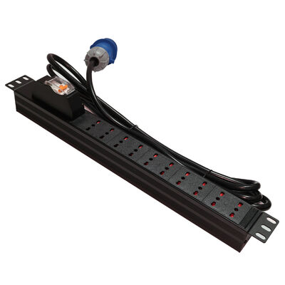 Data Center Rack Cabinet Featuring Integrated Power Distribution Units and Surge Protection Devices for Power Management