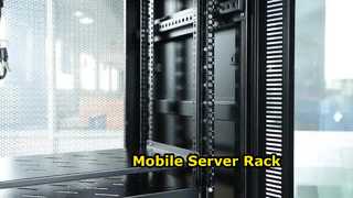 42U Serverrackkast Mobiele glazen deur